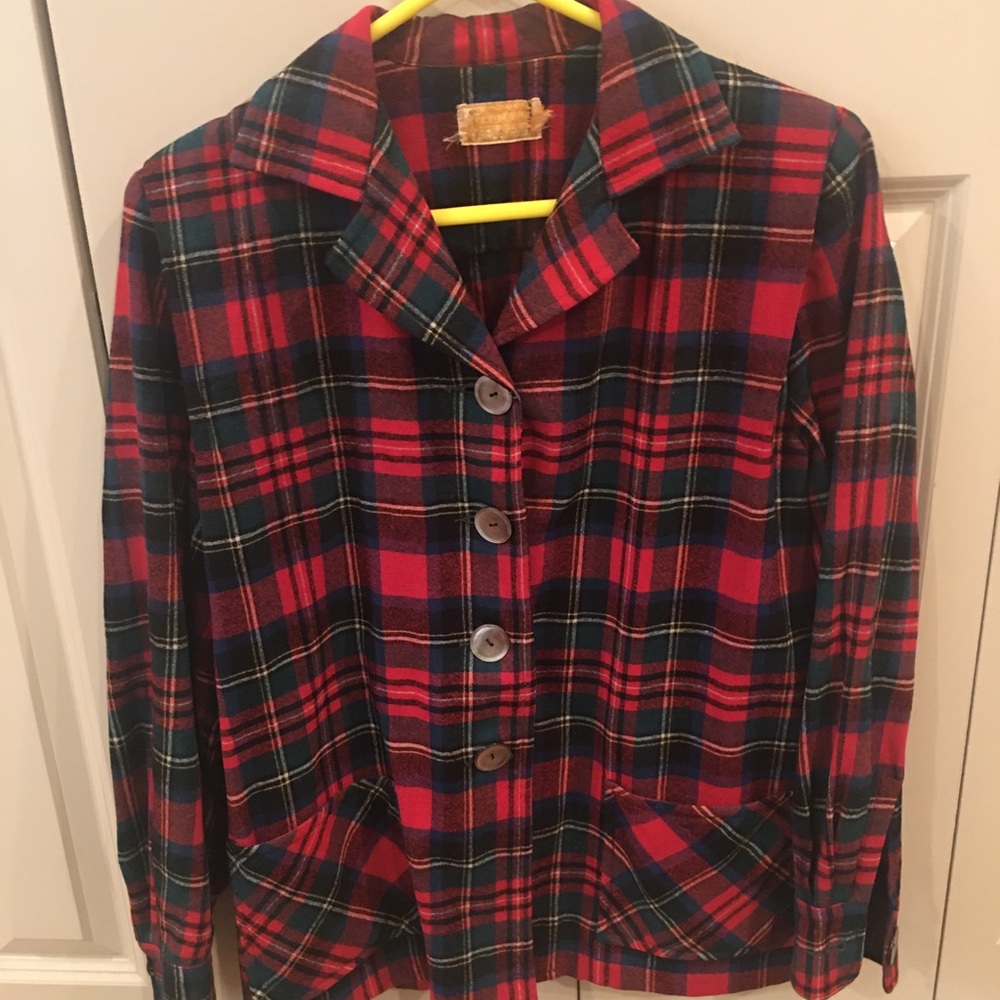 Pendleton Red Plaid 49ers Jacket Large